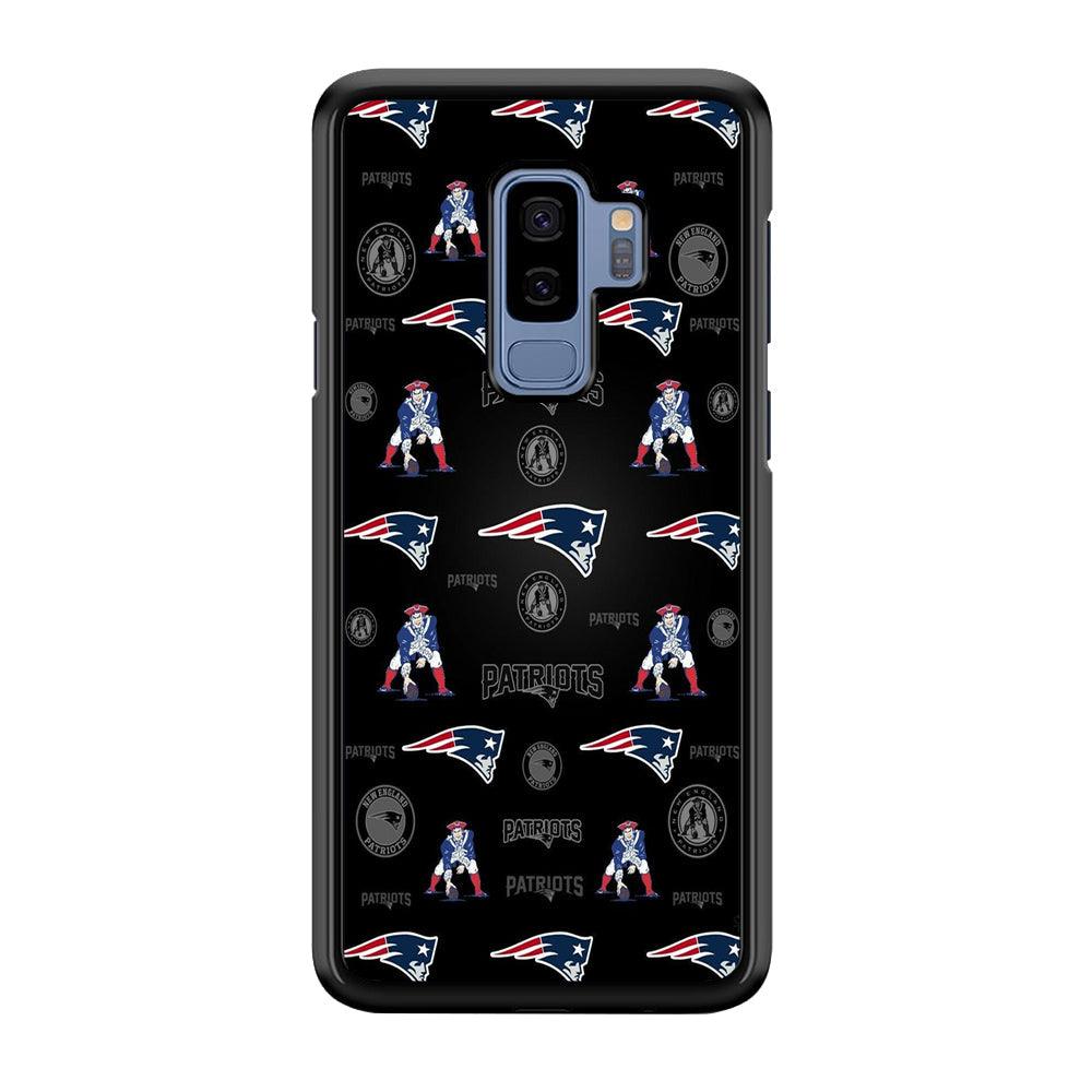 New England Patriots a Lot of Spirit Samsung Galaxy S9 Plus Case-Rubber Black (2D Case)-Oxvistore