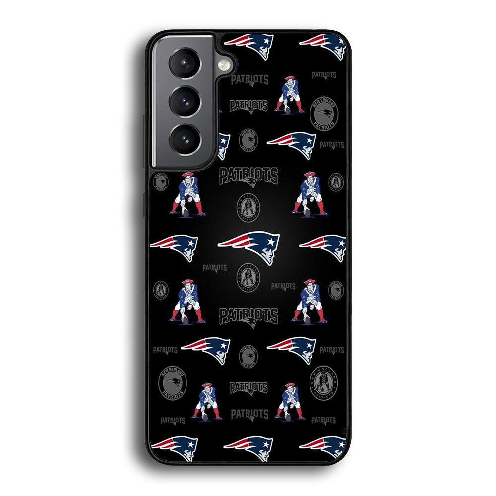 New England Patriots a Lot of Spirit Samsung Galaxy S24 Case-Rubber Black (2D Case)-Oxvistore