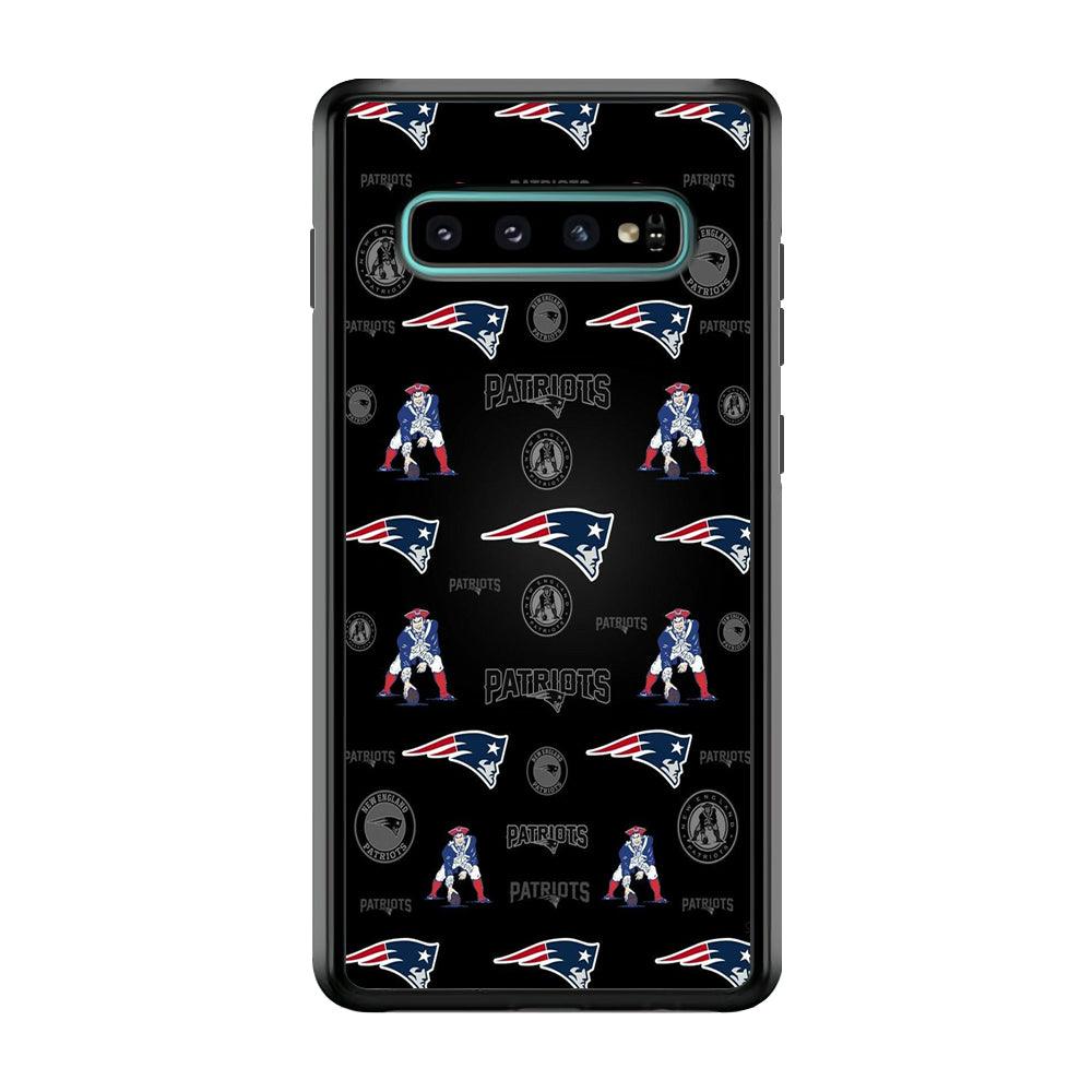 New England Patriots a Lot of Spirit Samsung Galaxy S10 Plus Case-Rubber Black (2D Case)-Oxvistore