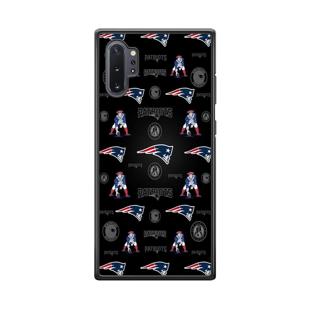 New England Patriots a Lot of Spirit Samsung Galaxy Note 10 Plus Case-Rubber Black (2D Case)-Oxvistore