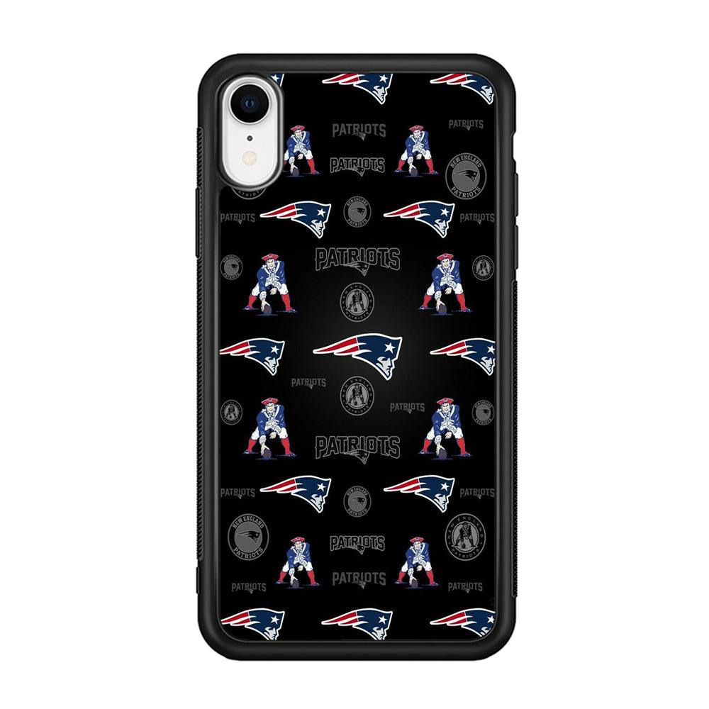 New England Patriots a Lot of Spirit iPhone XR Case-Rubber Black (2D Case)-Oxvistore