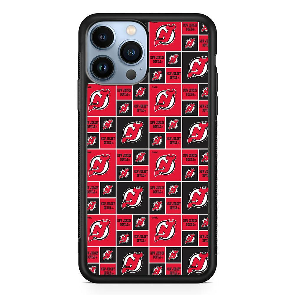 New Jersey Devils Pattern 2D Rubber Phone Case-Black-Oxvistore