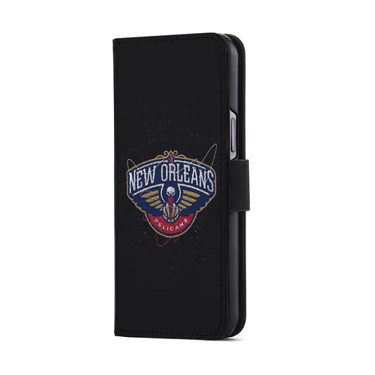 New Orleans Pelicans Abstract Flip Wallet Phone Case-Oxvistore