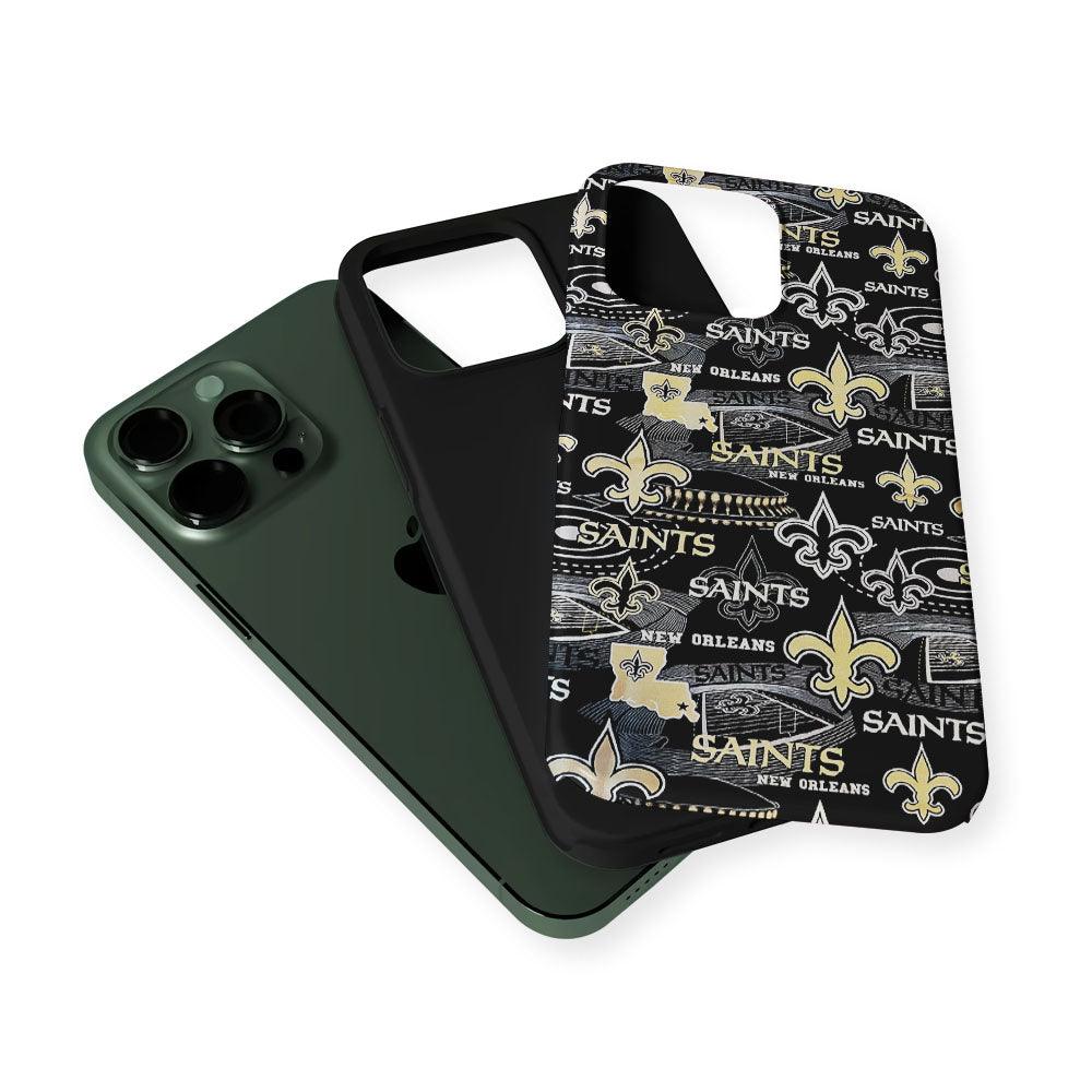 New Orleans Saints Pattern 2 in 1 Tough Phone Case-Oxvistore