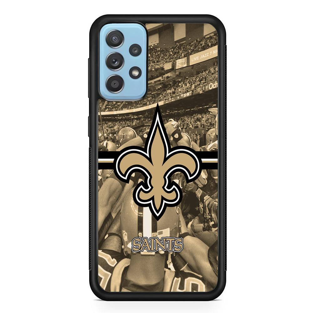 New Orleans Saints Winning The Game Samsung Galaxy A72 Case-Rubber Black (2D Case)-Oxvistore