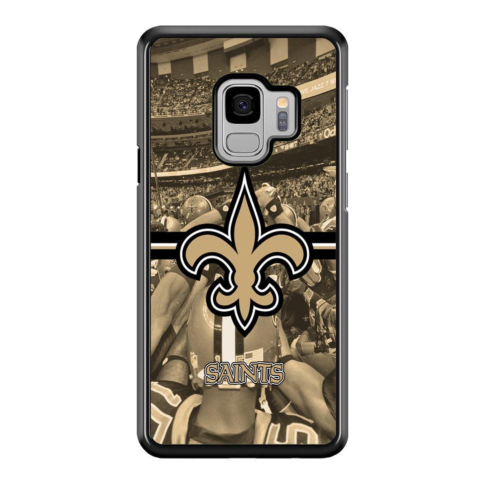 New Orleans Saints Winning The Game Samsung Galaxy S9 Case-Rubber Black (2D Case)-Oxvistore