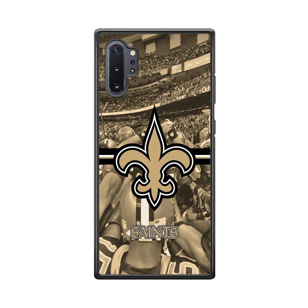 New Orleans Saints Winning The Game Samsung Galaxy Note 10 Plus Case-Rubber Black (2D Case)-Oxvistore