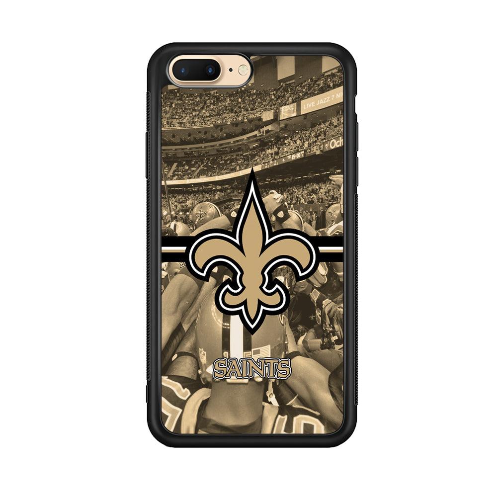 New Orleans Saints Winning The Game iPhone 7 Plus Case-Rubber Black (2D Case)-Oxvistore