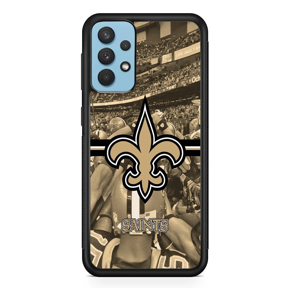 New Orleans Saints Winning The Game Samsung Galaxy A32 Case-Rubber Black (2D Case)-Oxvistore