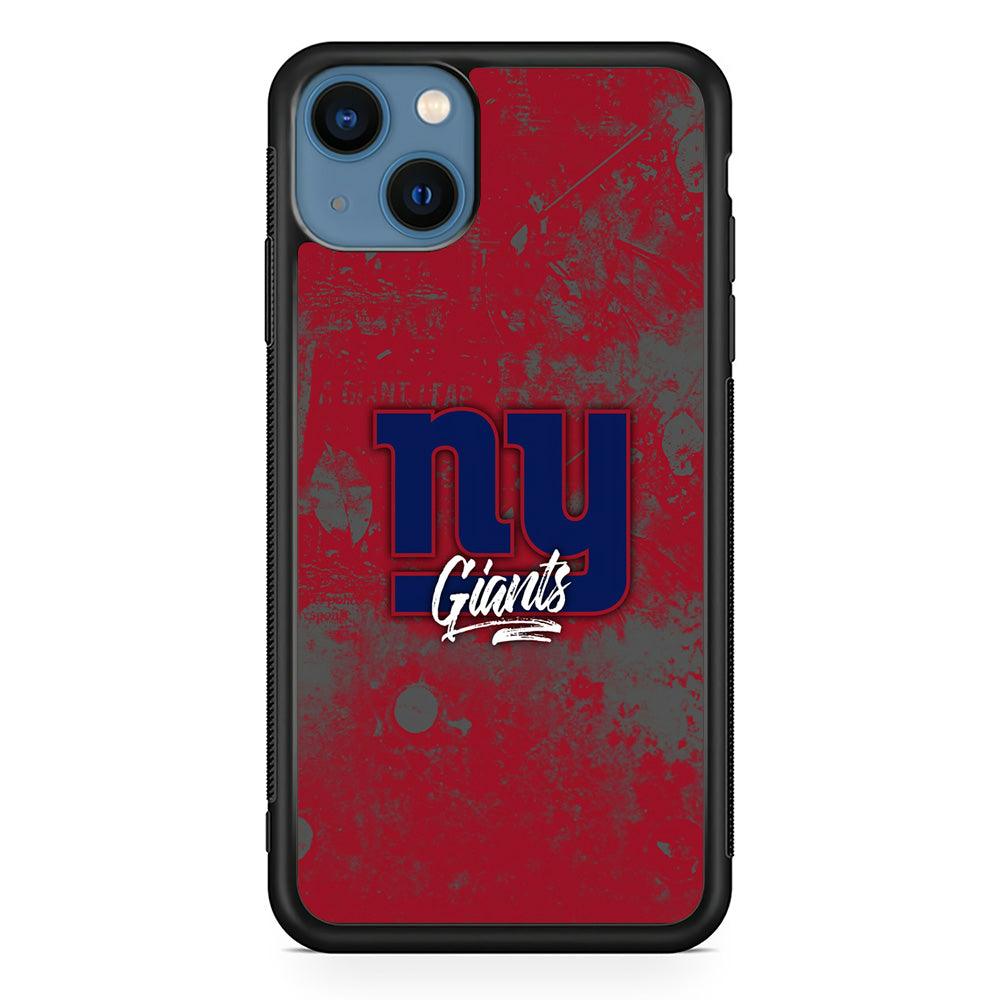 New York Giants Shadows of Passion iPhone 14 Case-Rubber Black (2D Case)-Oxvistore