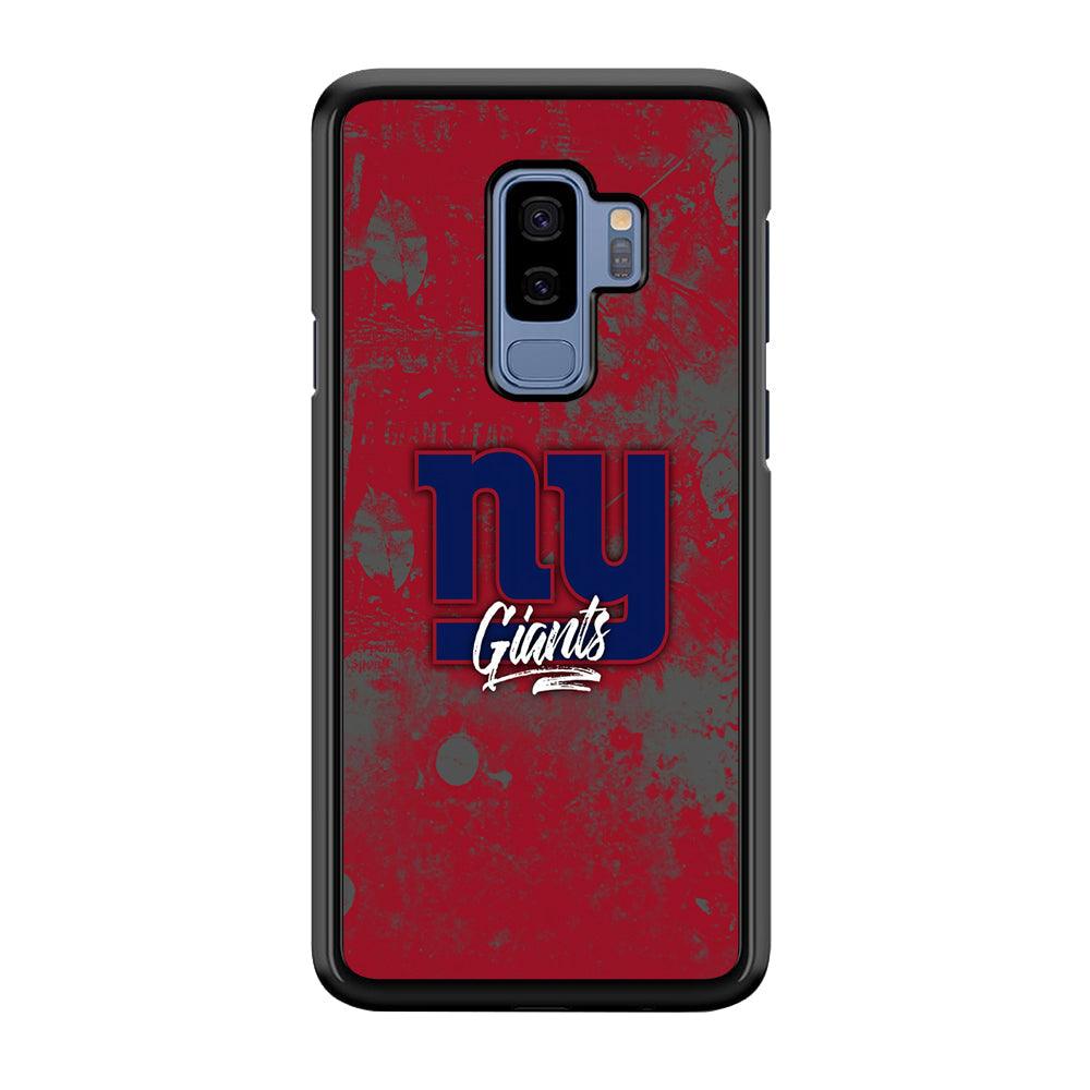 New York Giants Shadows of Passion Samsung Galaxy S9 Plus Case-Rubber Black (2D Case)-Oxvistore