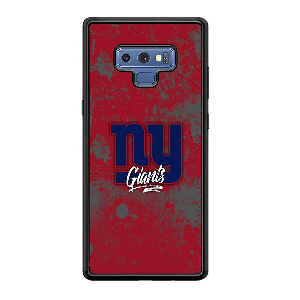 New York Giants Shadows of Passion Samsung Galaxy Note 9 Case-Rubber Black (2D Case)-Oxvistore