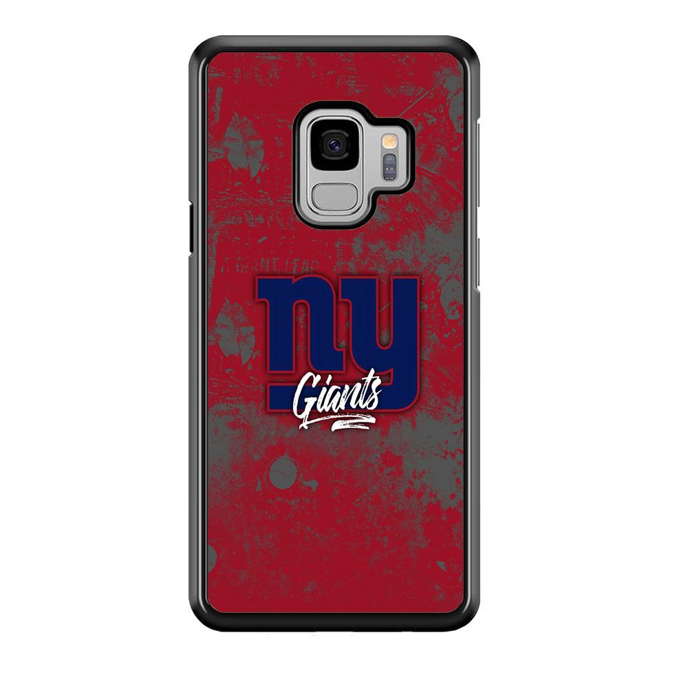 New York Giants Shadows of Passion Samsung Galaxy S9 Case-Rubber Black (2D Case)-Oxvistore