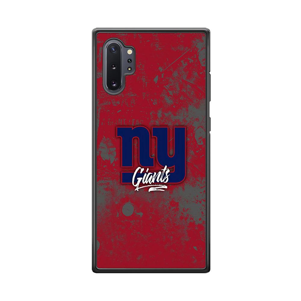 New York Giants Shadows of Passion Samsung Galaxy Note 10 Plus Case-Rubber Black (2D Case)-Oxvistore