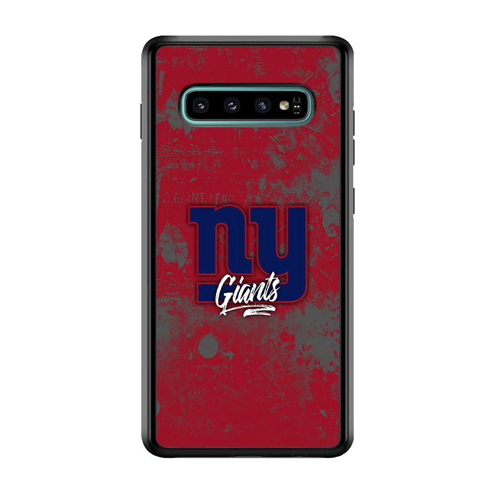 New York Giants Shadows of Passion Samsung Galaxy S10 Plus Case-Rubber Black (2D Case)-Oxvistore