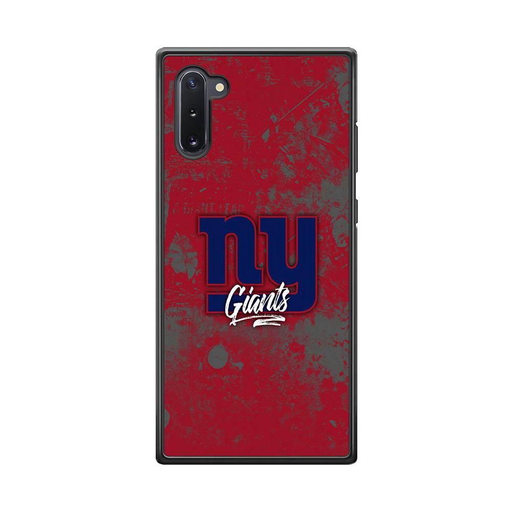 New York Giants Shadows of Passion Samsung Galaxy Note 10 Case-Rubber Black (2D Case)-Oxvistore
