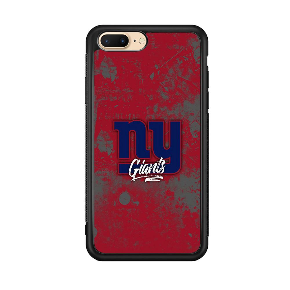 New York Giants Shadows of Passion iPhone 7 Plus Case-Rubber Black (2D Case)-Oxvistore