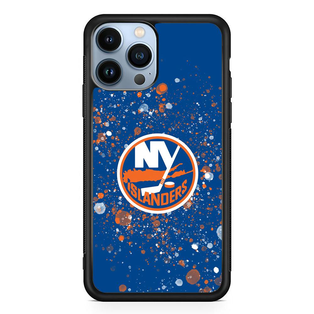 New York Islanders Art 2D Rubber Phone Case-Black-Oxvistore