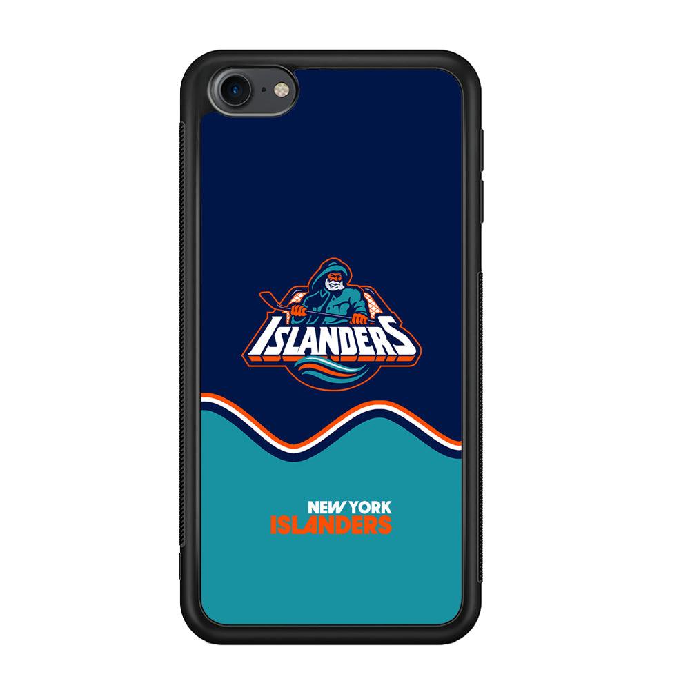 New York Islanders Waving The Ice iPod Touch 6 Case-Rubber Black (2D Case)-Oxvistore