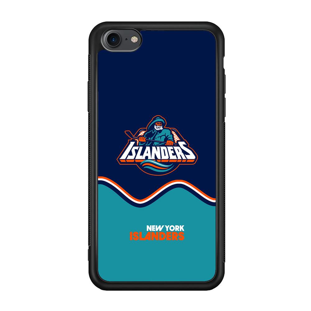 New York Islanders Waving The Ice iPhone 7 Case-Rubber Black (2D Case)-Oxvistore