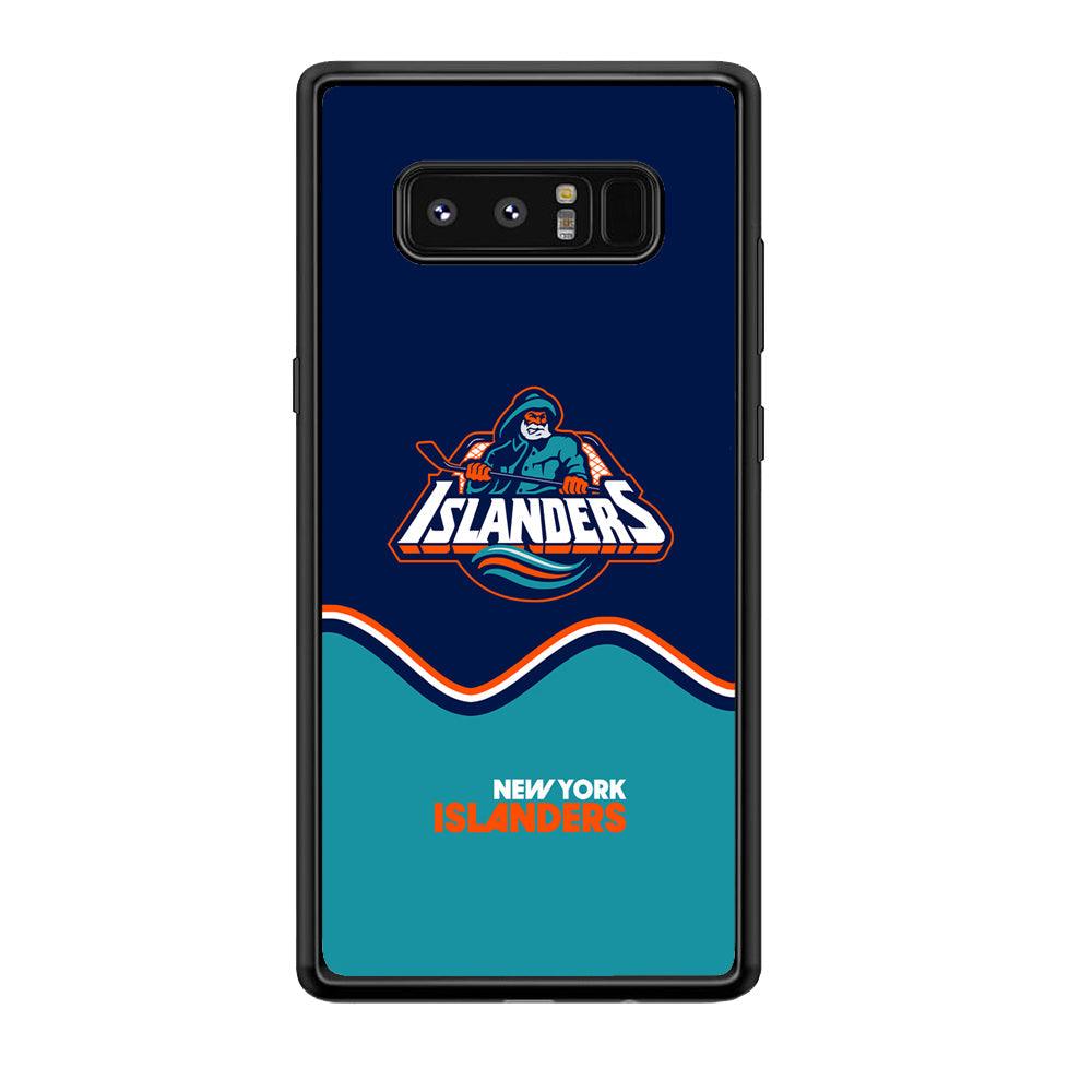 New York Islanders Waving The Ice Samsung Galaxy Note 8 Case-Rubber Black (2D Case)-Oxvistore