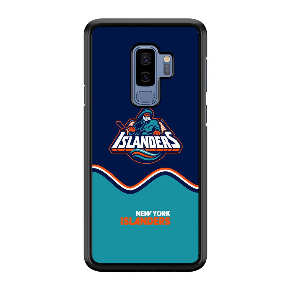 New York Islanders Waving The Ice Samsung Galaxy S9 Plus Case-Rubber Black (2D Case)-Oxvistore