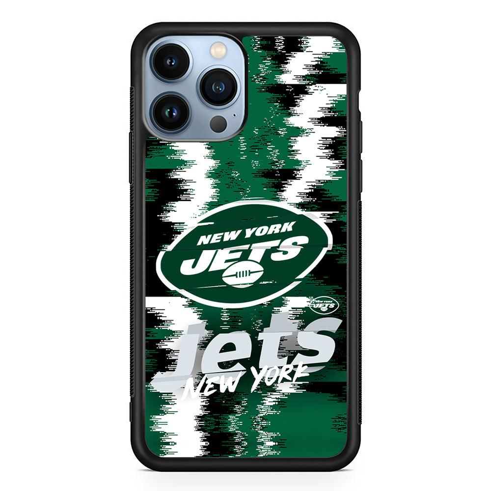 New York Jets Abstract Color 2D Rubber Phone Case-Black-Oxvistore