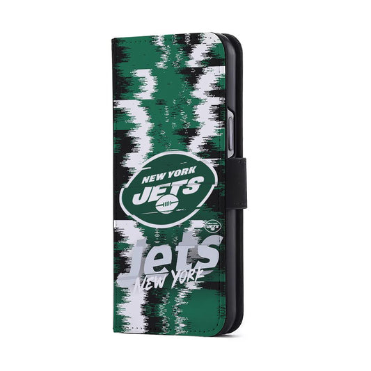 New York Jets Abstract Color Flip Wallet Phone Case-Oxvistore