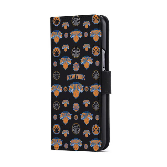 New York Knicks Pattern Flip Wallet Phone Case-Oxvistore