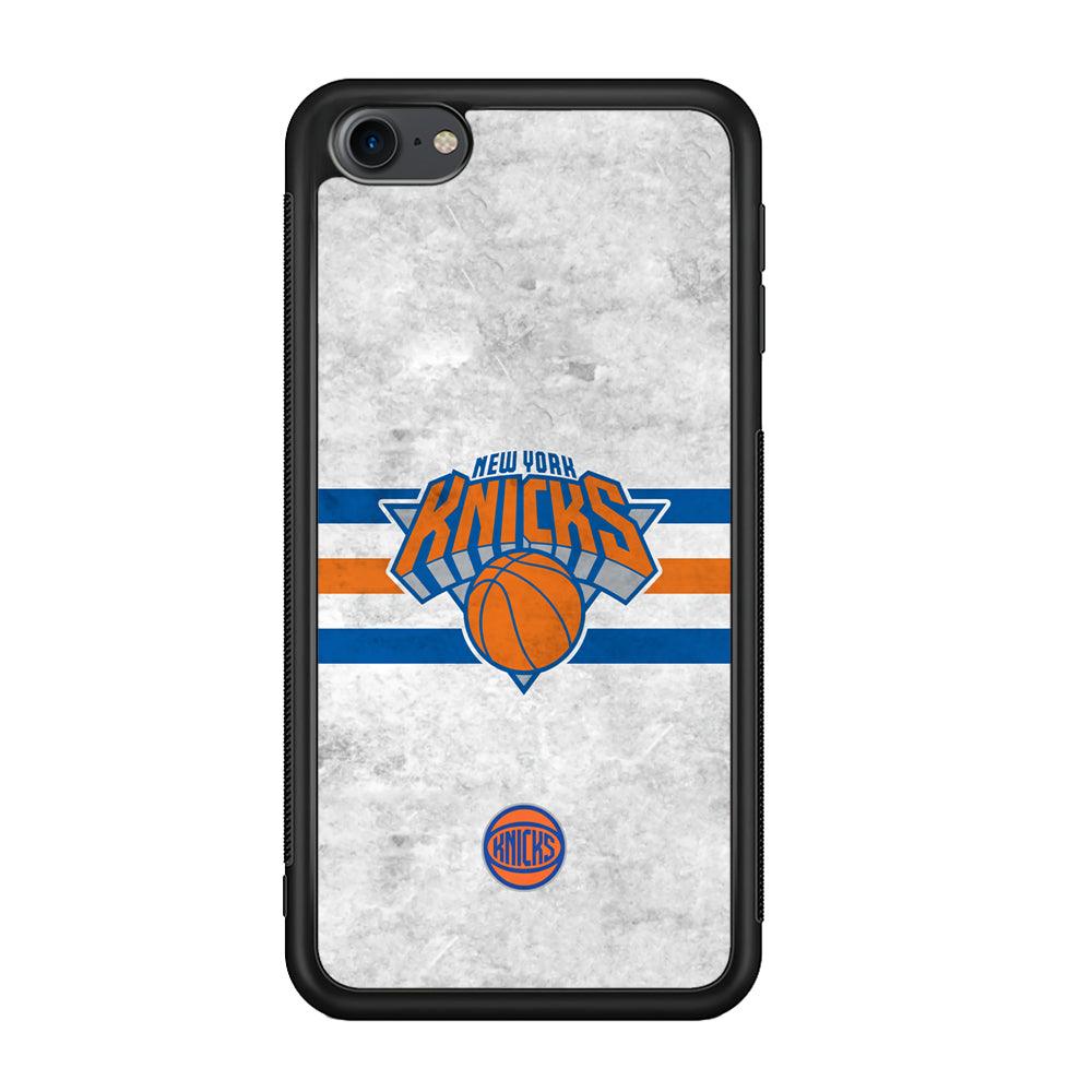 New York Knicks on Old Wall iPod Touch 6 Case-Rubber Black (2D Case)-Oxvistore