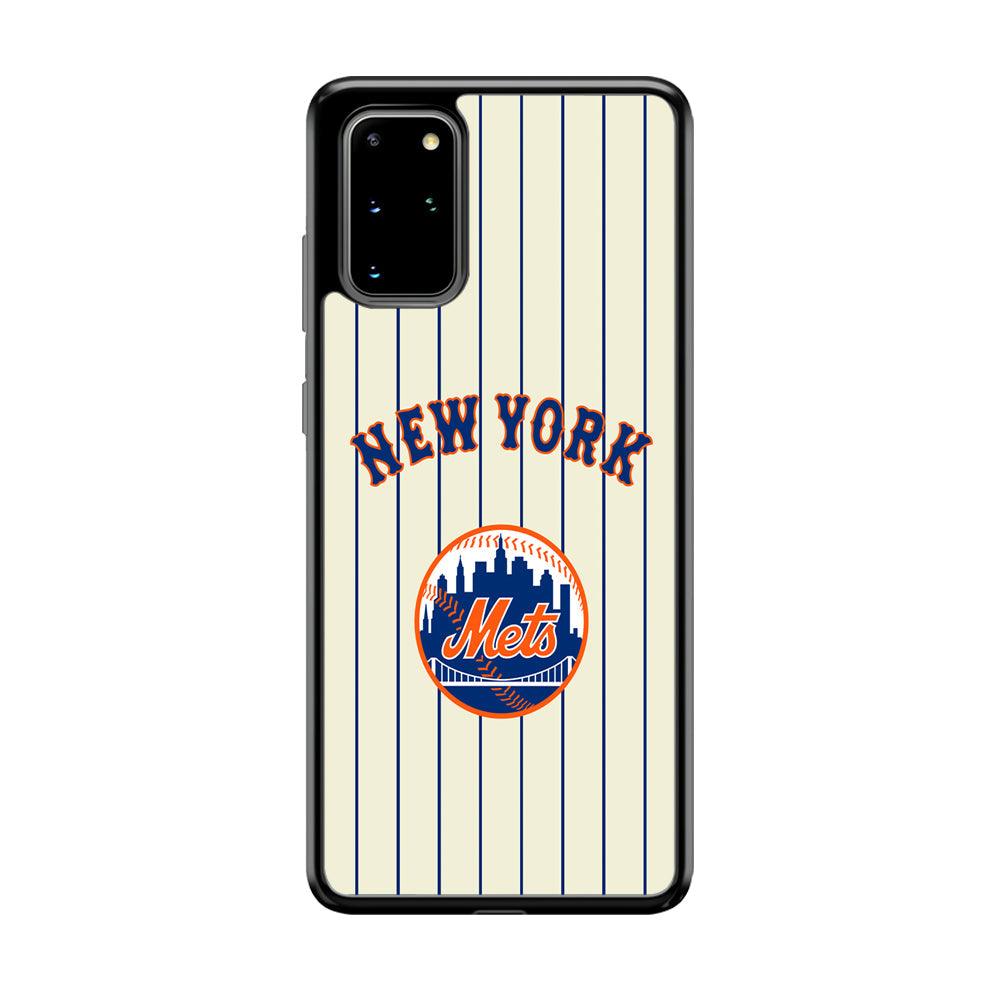 New York Mets Emblem of The City Samsung Galaxy S20 Plus Case-Rubber Black (2D Case)-Oxvistore