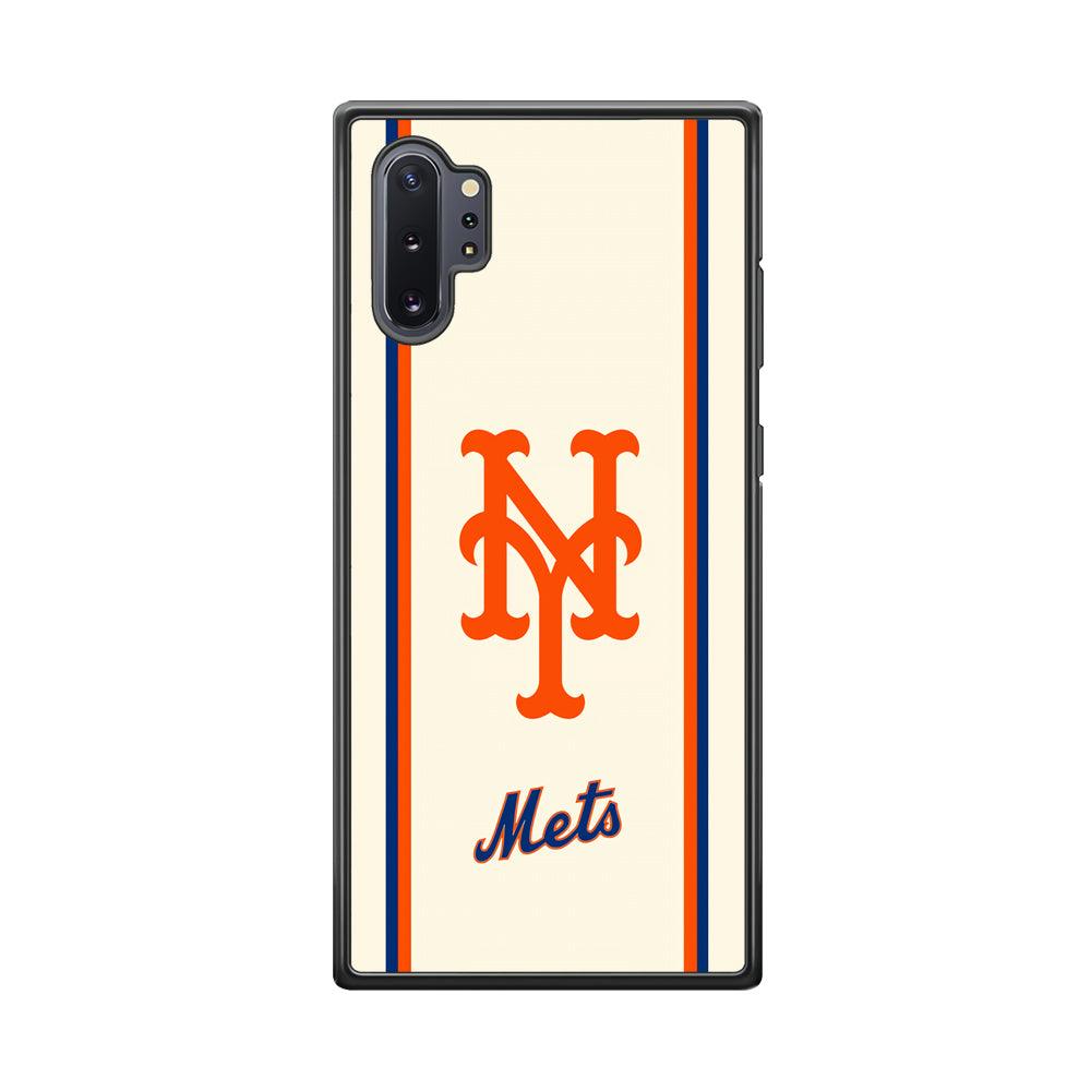 New York Mets Meet The Light Samsung Galaxy Note 10 Plus Case-Rubber Black (2D Case)-Oxvistore