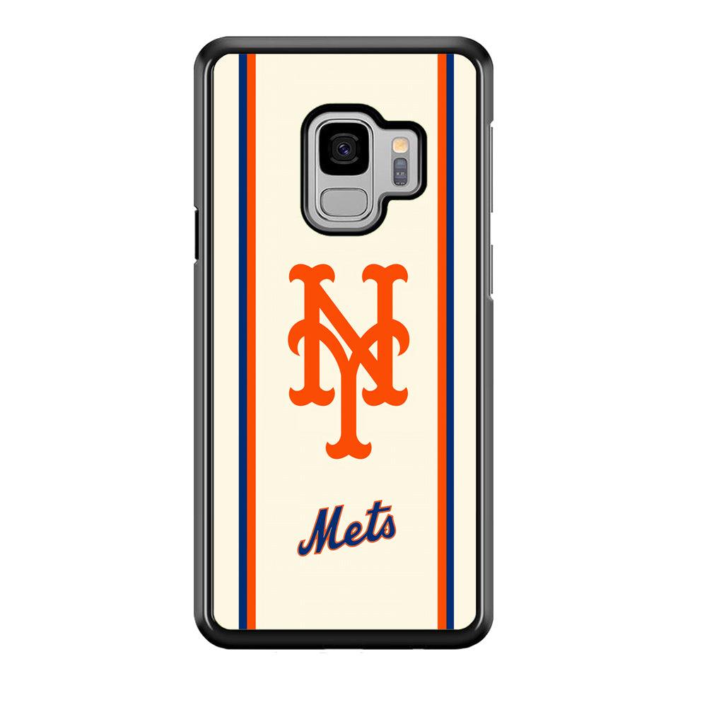 New York Mets Meet The Light Samsung Galaxy S9 Case-Rubber Black (2D Case)-Oxvistore