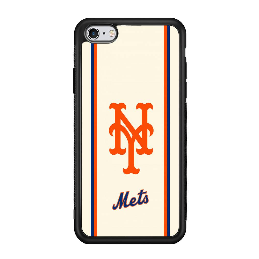 New York Mets Meet The Light iPhone 6 | 6s Case-Rubber Black (2D Case)-Oxvistore