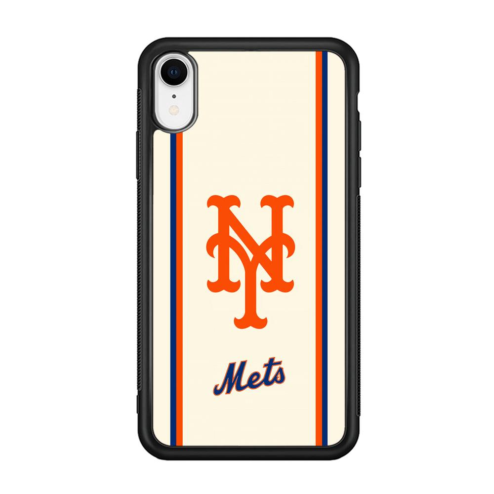 New York Mets Meet The Light iPhone XR Case-Rubber Black (2D Case)-Oxvistore