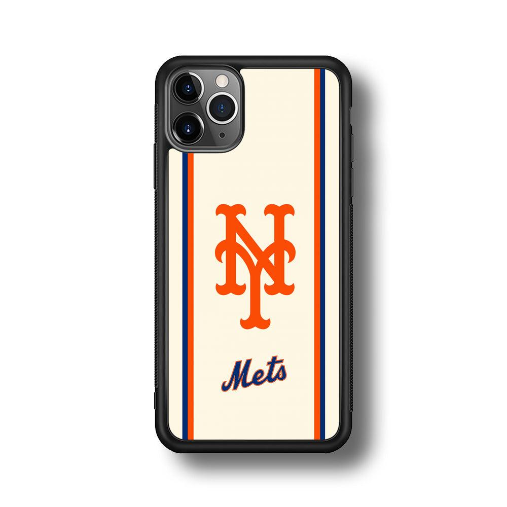 New York Mets Meet The Light iPhone 11 Pro Max Case-Rubber Black (2D Case)-Oxvistore