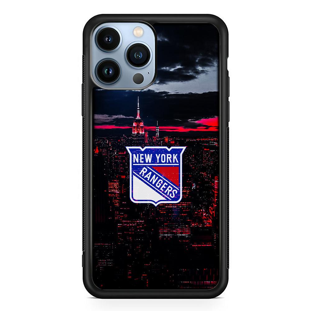 New York Rangers City 2D Rubber Phone Case-Black-Oxvistore