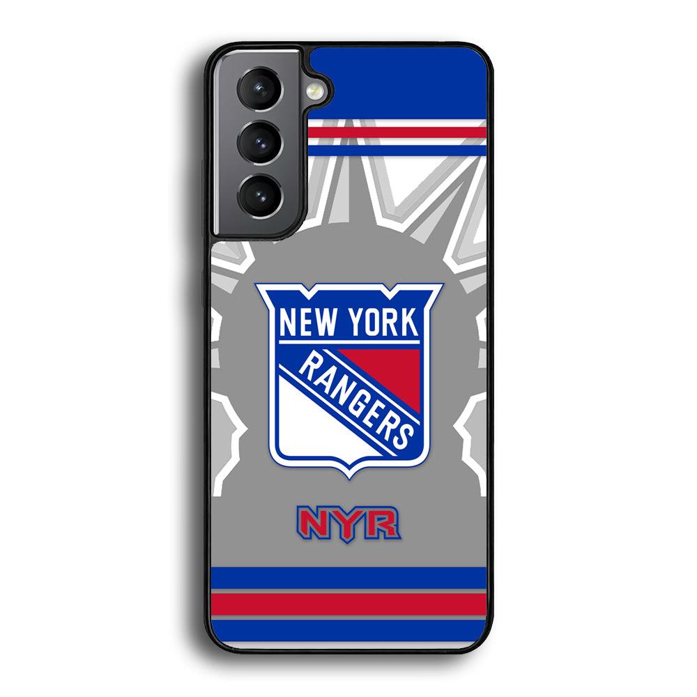 New York Rangers Struggle for The People Samsung Galaxy S21 Plus Case-Rubber Black (2D Case)-Oxvistore