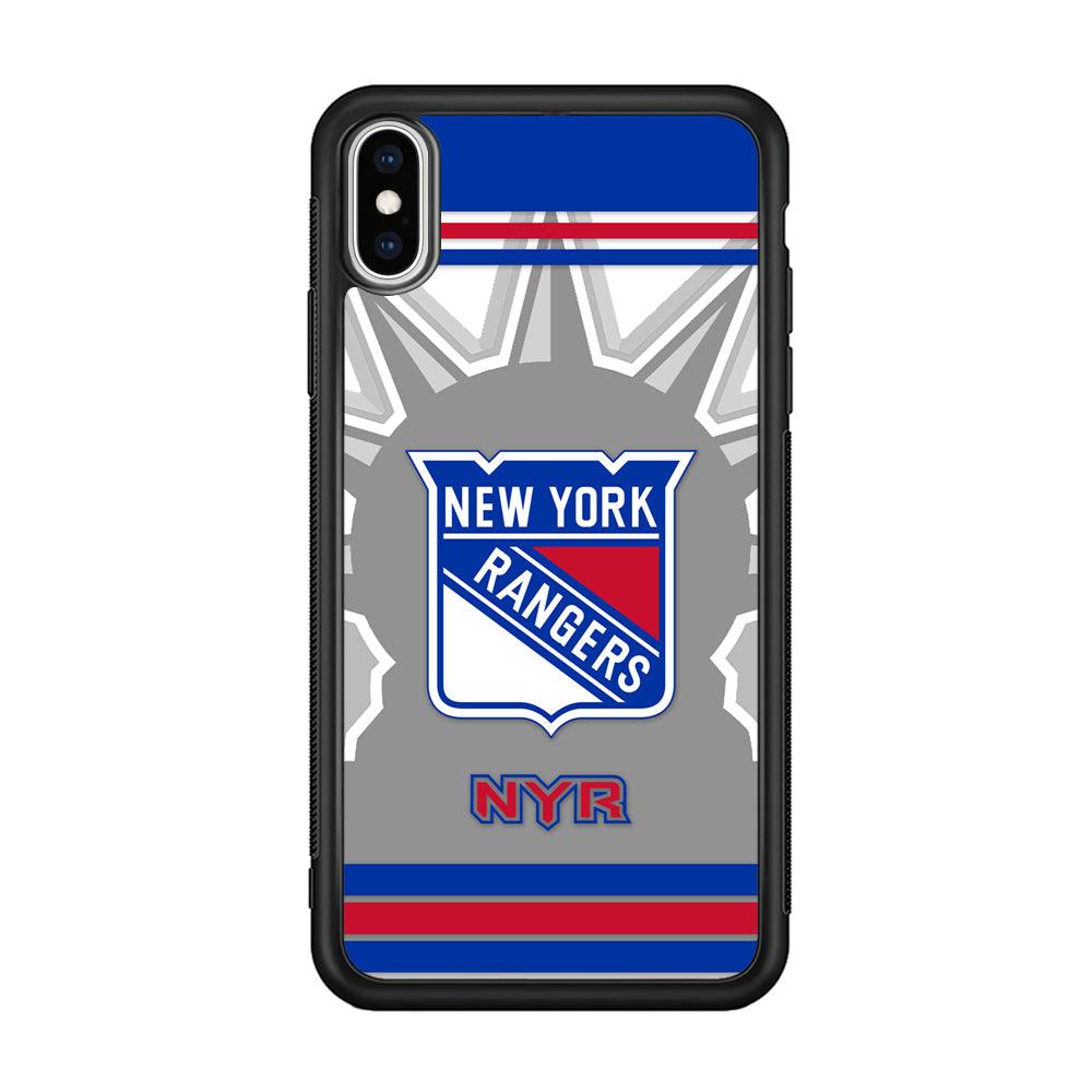 New York Rangers Struggle for The People iPhone X Case-Rubber Black (2D Case)-Oxvistore