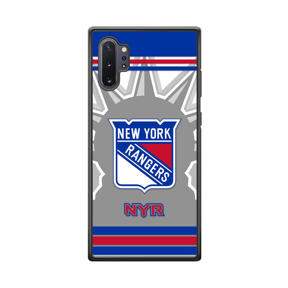 New York Rangers Struggle for The People Samsung Galaxy Note 10 Plus Case-Rubber Black (2D Case)-Oxvistore