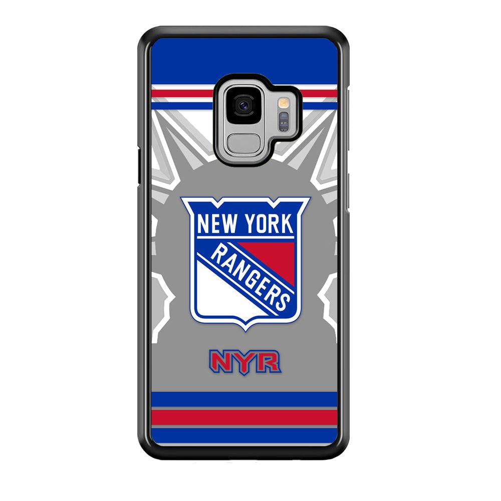 New York Rangers Struggle for The People Samsung Galaxy S9 Case-Rubber Black (2D Case)-Oxvistore