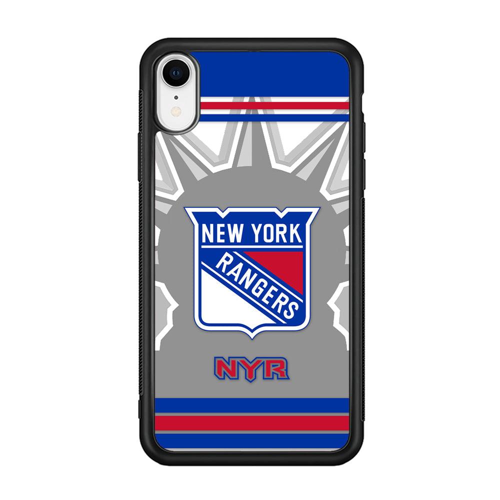New York Rangers Struggle for The People iPhone XR Case-Rubber Black (2D Case)-Oxvistore