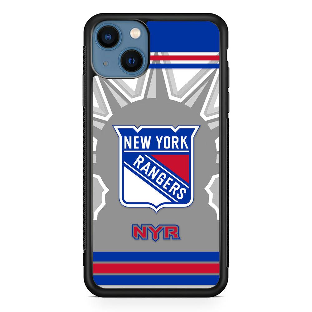 New York Rangers Struggle for The People iPhone 15 Case-Rubber Black (2D Case)-Oxvistore