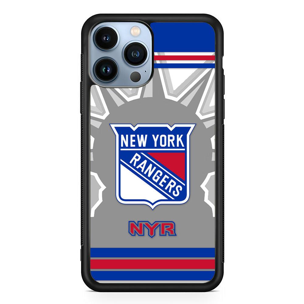 New York Rangers Struggle for The People iPhone 15 Pro Max Case-Rubber Black (2D Case)-Oxvistore