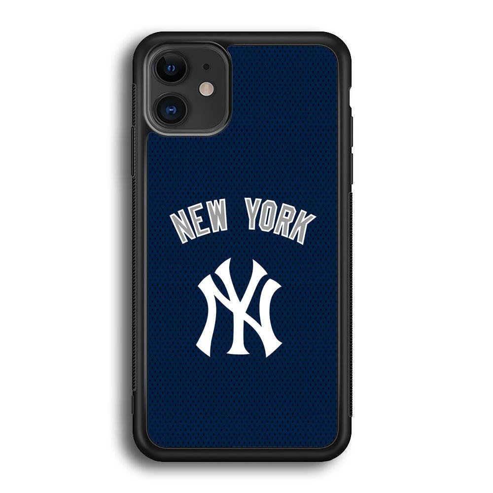 New York Yankees Back to Competing iPhone 12 Case-Rubber Black (2D Case)-Oxvistore