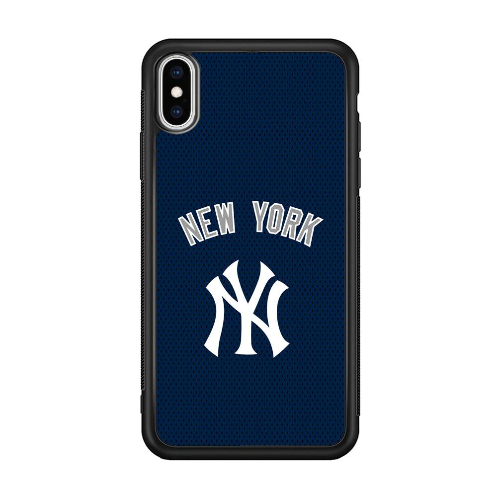 New York Yankees Back to Competing iPhone X Case-Rubber Black (2D Case)-Oxvistore