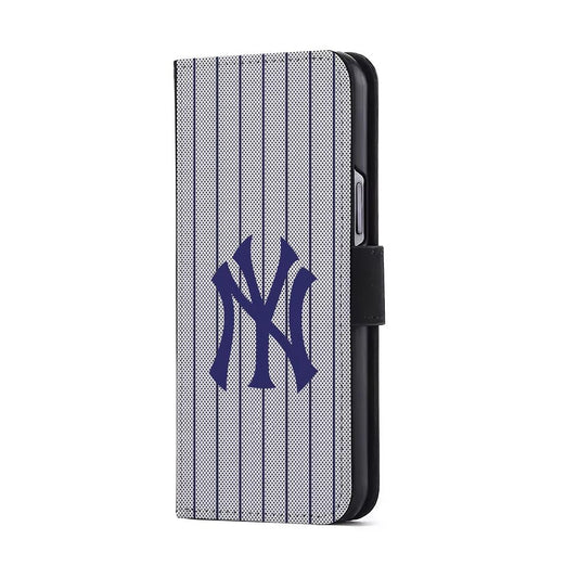 New York Yankees Logo Flip Wallet Phone Case-Oxvistore