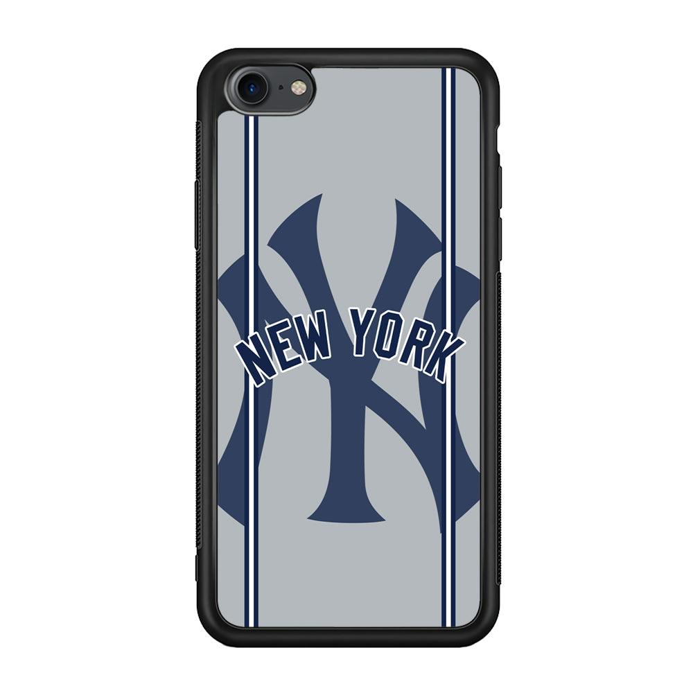 New York Yankees Wide Layer iPhone 7 Case-Rubber Black (2D Case)-Oxvistore