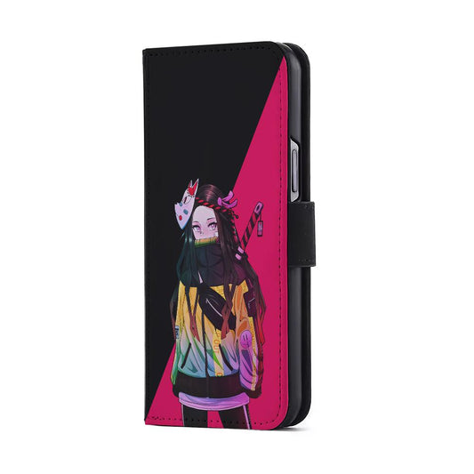 Nezuko Hypebeast Demon Slayer Flip Wallet Phone Case-Oxvistore