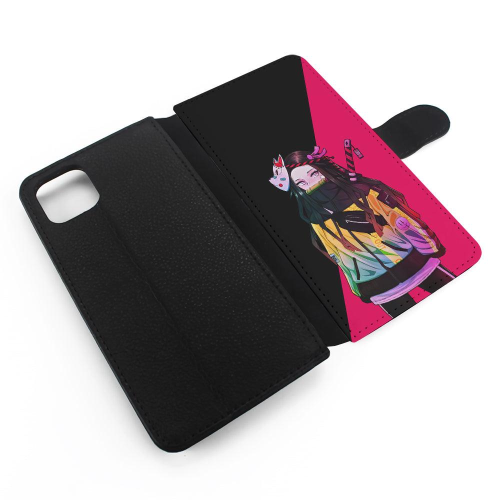 Nezuko Hypebeast Demon Slayer Flip Wallet Phone Case-Oxvistore
